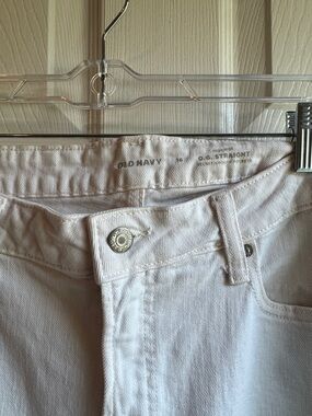 Old Navy Women's White Straight-Leg Jeans